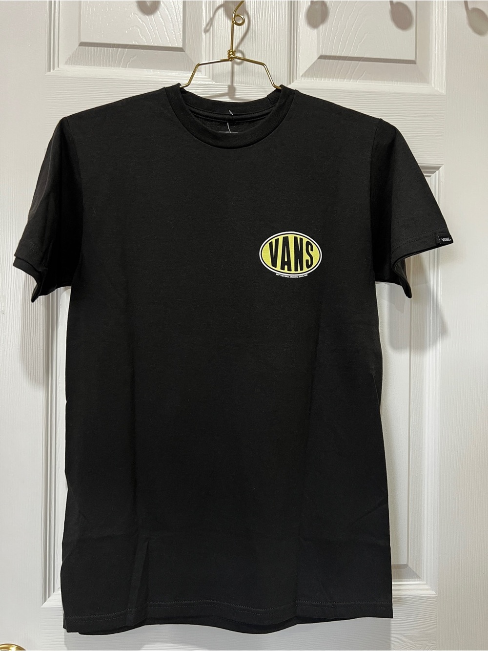 Vans Spray On Tee Size Small Short Sleeve 100% Cotton Classic Fit Black